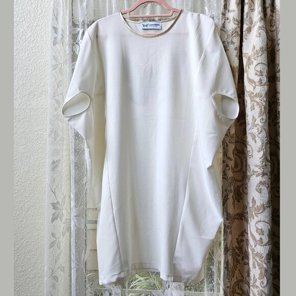 NWOT Maison Monarque Lagos White Butterfly Mini Dress Tunic, OS, S/M - Picture 4 of 8
